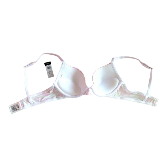 2/60🐣NWT BCBGMaxAzria Ultra Soft Push up Underwire Padded Bra Floral White Pink - Picture 8 of 16